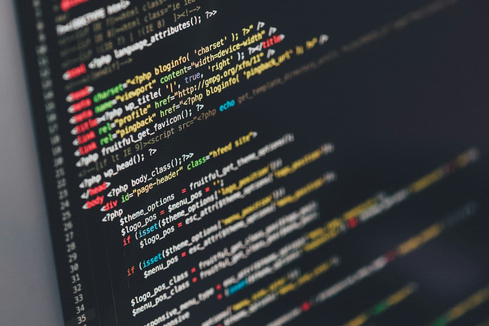 Web application development on screen